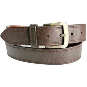 Shinola Detroit  belt Size 34 Genuine Leather USA Brown Nickel 1.5"
